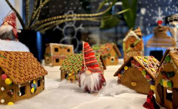 En gruppe pepperkakehus