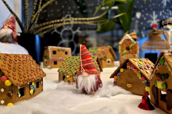 En gruppe pepperkakehus