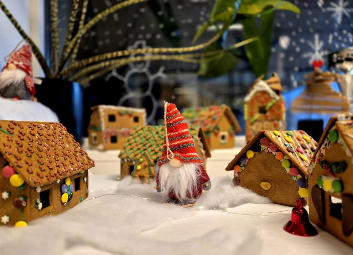 En gruppe pepperkakehus