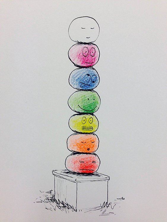 TOTEM av Bjørn Bjarre. Skisse. Foto: Bjørn Bjarre