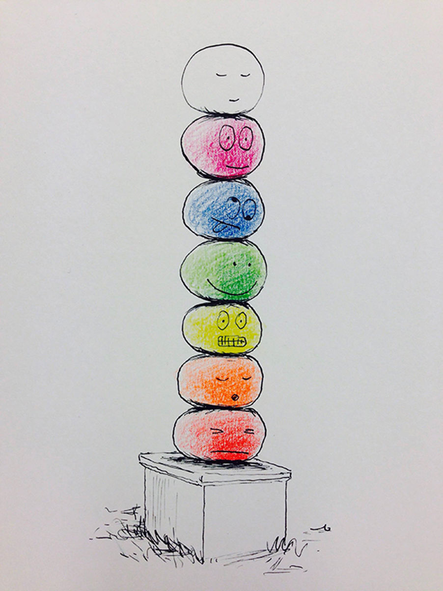 TOTEM av Bjørn Bjarre. Skisse. Foto: Bjørn Bjarre TOTEM av Bjørn Bjarre. Skisse. Foto: Bjørn Bjarre