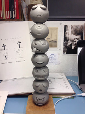 TOTEM av Bjørn Bjarre. Plastelinamodell. Foto: Bjørn Bjarre