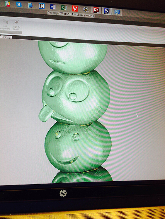 TOTEM av Bjørn Bjarre. 3D modellering, digitalt. Foto: Bjørn Bjarre