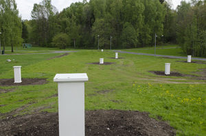 Syv sokler på plass. Foto: Signe Marie Andersen