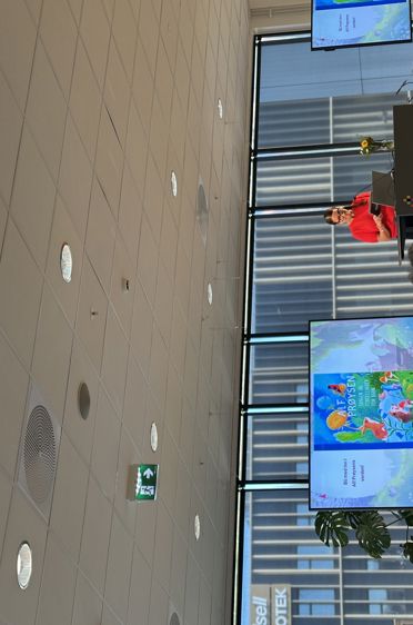 en person som holder en presentasjon for et publikum